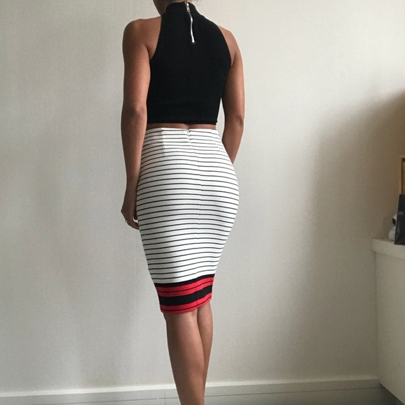 Bev & Bridge stripe pencil midi skirt - Picture 3 of 6